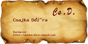 Csajka Dóra névjegykártya