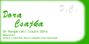 dora csajka business card